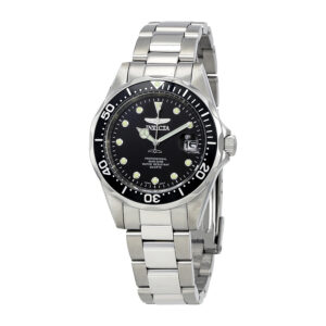 invicta pro diver black dial stainless steel men's watch 17046