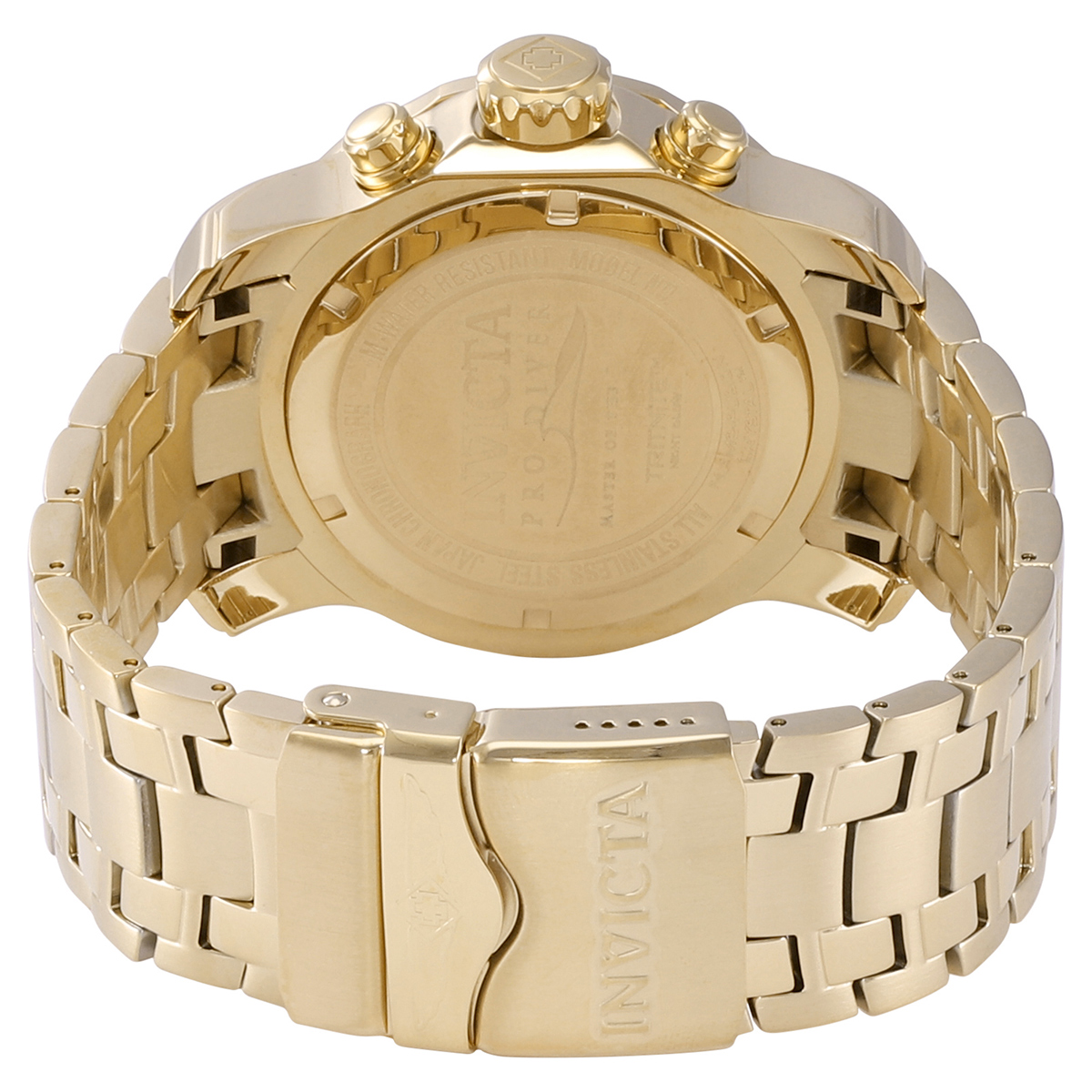 invicta pro diver chronograph blue dial 18kt gold plated men's watch 0073 invicta pro diver chronograph blue dial 18kt gold plated men's watch 0073