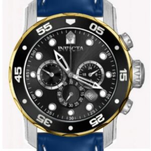 invicta pro diver chronograph gmt quartz black dial men's watch 49831