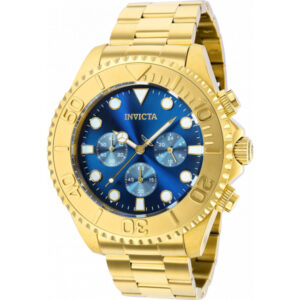 invicta pro diver chronograph quartz blue dial men's watch 36974