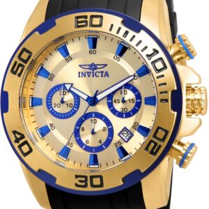 invicta pro diver chronograph quartz gold dial men's watch 22308