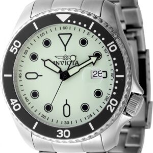invicta pro diver date luminous green dial men's watch 47305