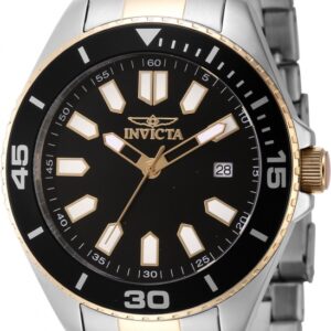 invicta pro diver quartz black dial men's watch 46319