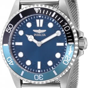invicta pro diver quartz blue dial batman bezel men's watch 49686