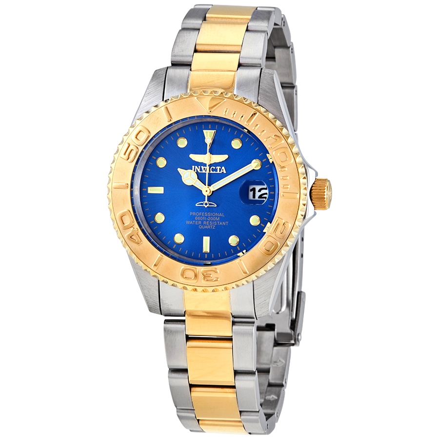 invicta pro diver quartz blue dial two tone men's watch 29942 invicta pro diver quartz blue dial two tone men's watch 29942
