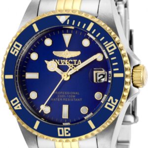 invicta pro diver quartz blue dial two tone ladies watch 29188