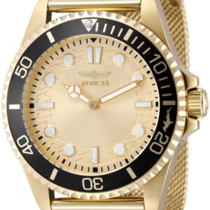 invicta pro diver quartz gold dial men's watch 49690