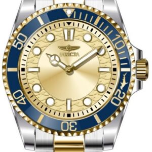 invicta pro diver quartz gold dial men's watch 49697
