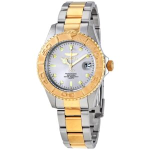 invicta pro diver quartz grey dial two tone men's watch 29943