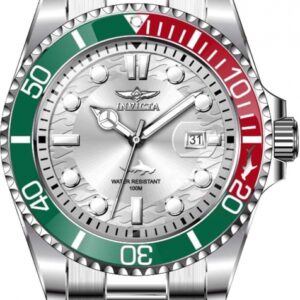 invicta pro diver quartz silver dial men's watch 44714