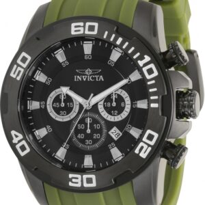 invicta pro diver scuba chronograph gmt quartz black dial men's watch 35399
