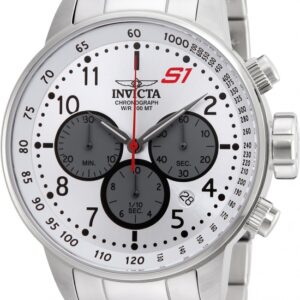 invicta s1 rally chronograph silver dial men's watch 23083