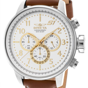 invicta s1 rally chronograph white dial men's watch 16010