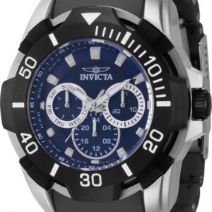 invicta sea spider gmt date quartz blue dial men's watch 44122