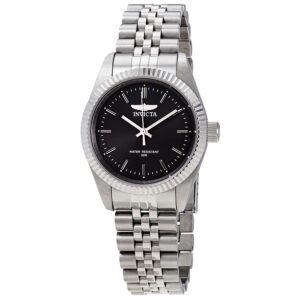 invicta specialty black dial stainless steel ladies watch 29395