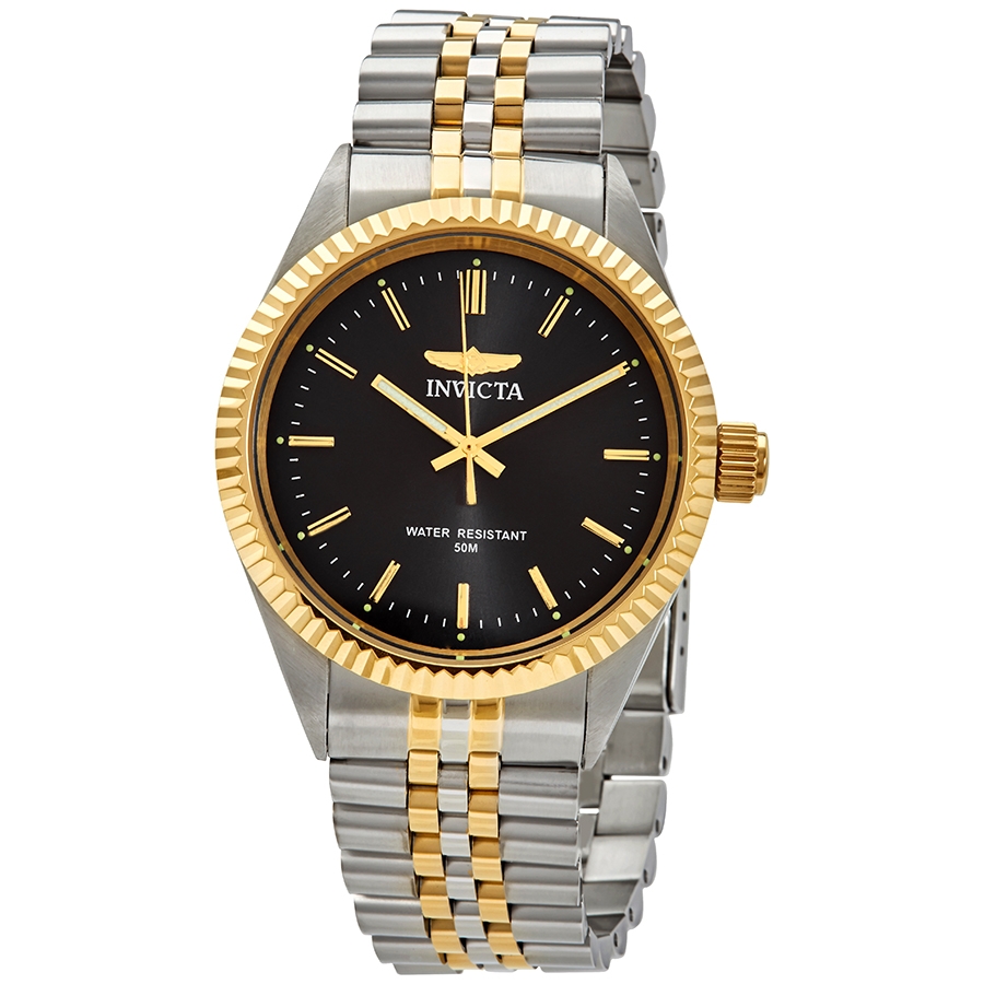 invicta specialty black dial two tone men's watch 29377 invicta specialty black dial two tone men's watch 29377