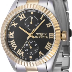 invicta specialty gmt quartz black dial ladies watch 47439