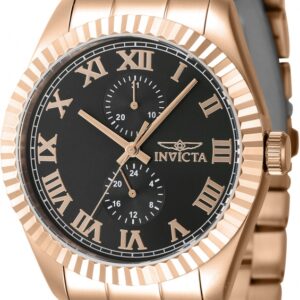 invicta specialty gmt quartz black dial men's watch 47432