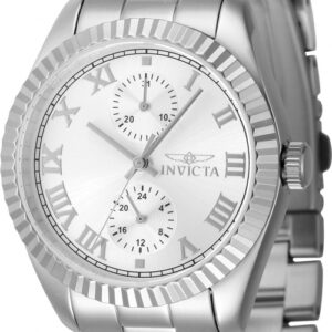 invicta specialty gmt quartz silver dial ladies watch 47435