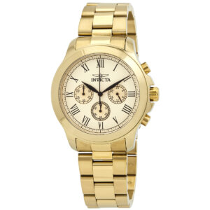 invicta specialty gold dial men's watch 21658
