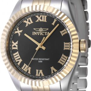 invicta specialty quartz black dial men's watch 47401