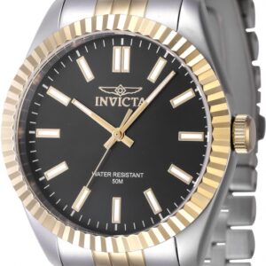 invicta specialty quartz black dial men's watch 47483
