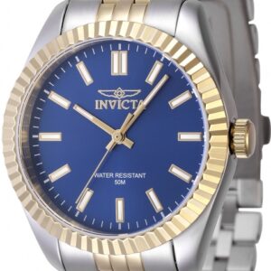 invicta specialty quartz blue dial ladies watch 47502