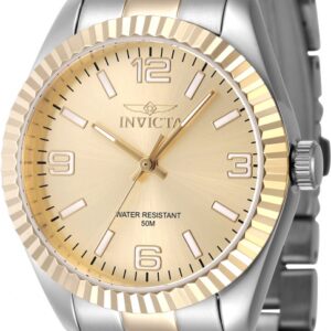 invicta specialty quartz gold dial ladies watch 47472
