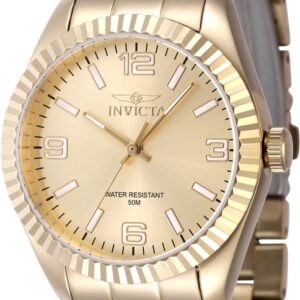 invicta specialty quartz gold dial ladies watch 47475