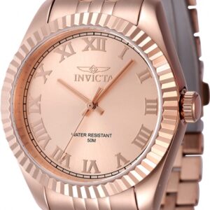 invicta specialty quartz rose gold dial ladies watch 47419