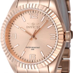 invicta specialty quartz rose gold dial ladies watch 47477