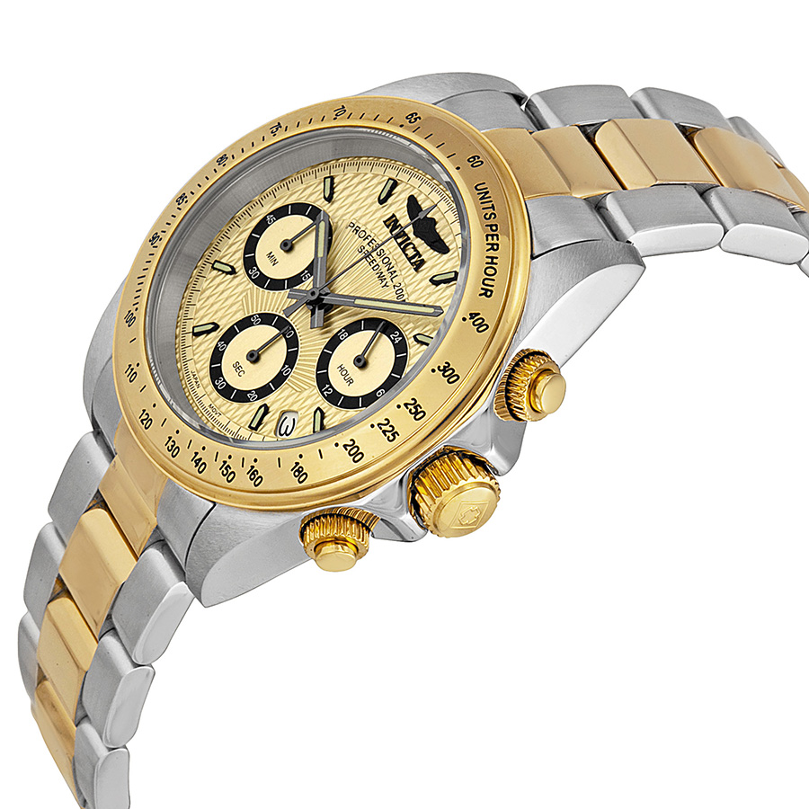 invicta speedway analog gold dial two tone men's watch 14930 invicta speedway analog gold dial two tone men's watch 14930