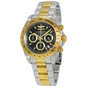 invicta speedway chronograph black dial men's watch 9224