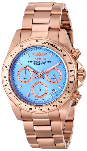 invicta speedway chronograph blue dial rose gold plated ladies watch 16658 invicta speedway chronograph blue dial rose gold plated ladies watch 16658