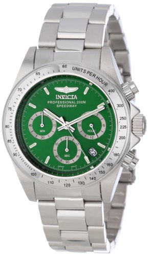 invicta speedway chronograph green dial stainless steel men's watch 14384 invicta speedway chronograph green dial stainless steel men's watch 14384