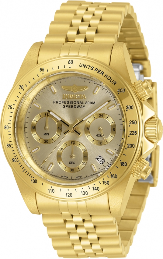 invicta speedway chronograph quartz gold dial men's watch 30997 invicta speedway chronograph quartz gold dial men's watch 30997