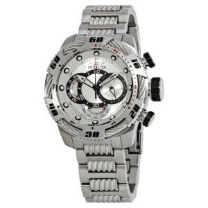 invicta speedway chronograph silver dial men's watch 25479