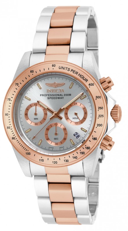 invicta speedway chronograph silver dial two tone men's watch 17030 invicta speedway chronograph silver dial two tone men's watch 17030