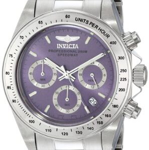 invicta speedway chronograph violet dial stainless steel ladies watch 16656