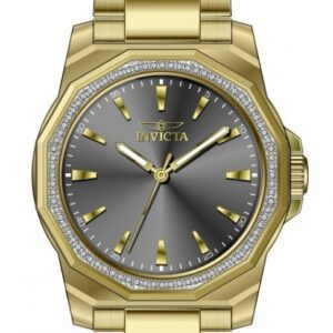 invicta speedway quartz crystal charcoal dial ladies watch 49114