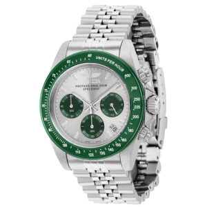 invicta speedway silver tone dial men's watch 36734