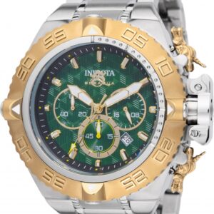 invicta subaqua noma iv chronograph gmt quartz green dial men's watch 48197
