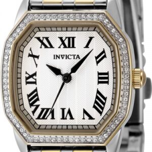 invicta wildflower quartz crystal silver dial ladies watch 48999