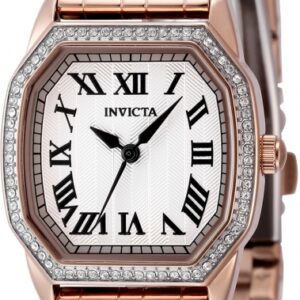 invicta wildflower quartz crystal silver dial ladies watch 49039
