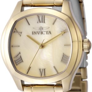 invicta wildflower quartz gold dial ladies watch 48235