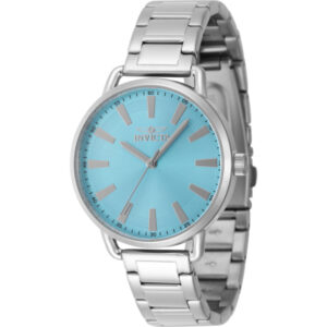 invicta wildflower quartz light blue dial ladies watch 47321