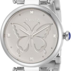 invicta wildflower quartz silver dial ladies watch 33232