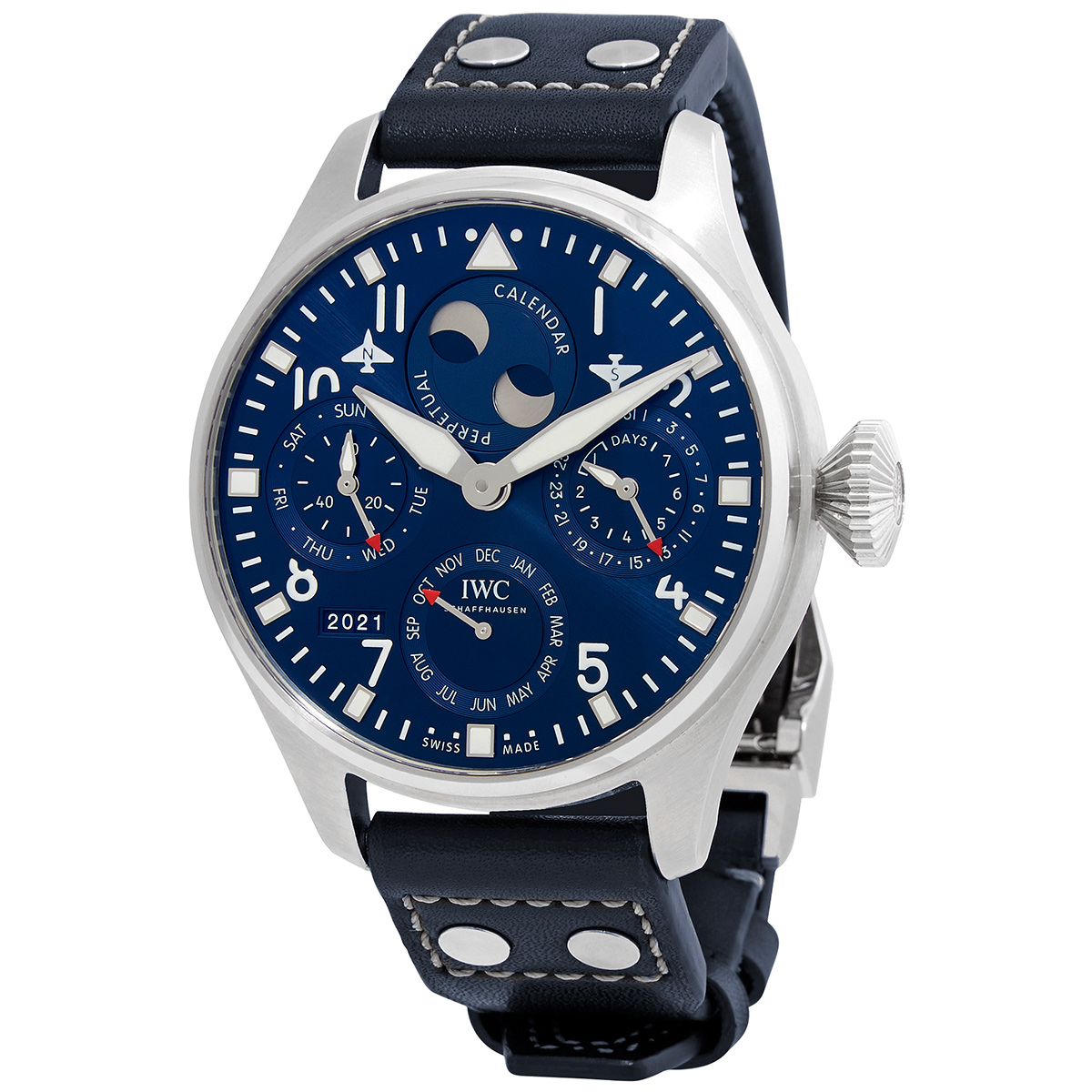 iwc big pilot perpetual automatic blue dial men's watch iw503605 iwc big pilot perpetual automatic blue dial men's watch iw503605