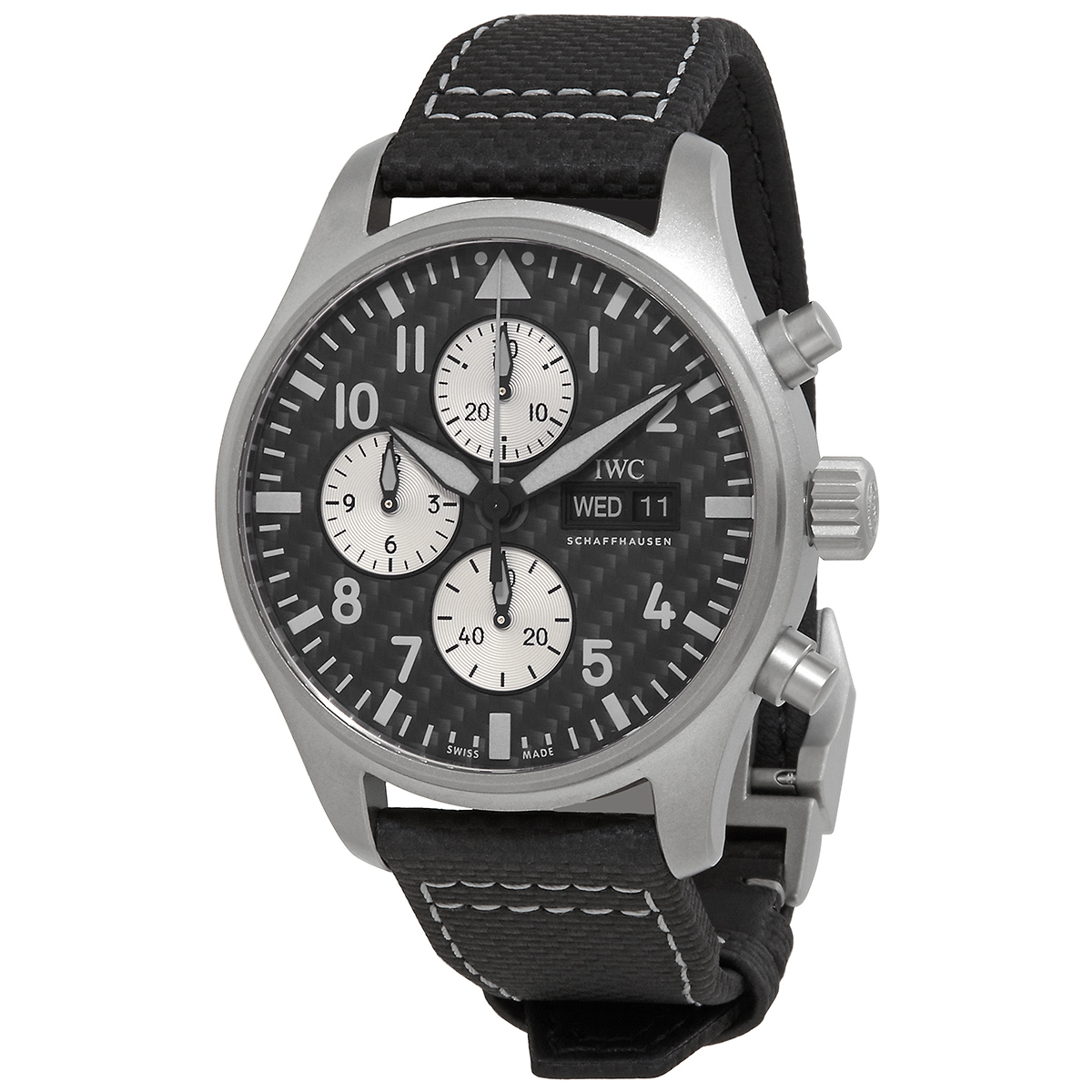 iwc pilot chronograph amg automatic carbon dial men's watch iw377903 iwc pilot chronograph amg automatic carbon dial men's watch iw377903
