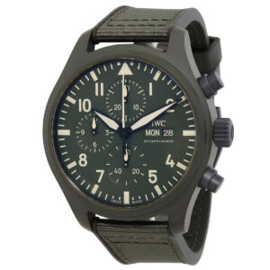 iwc pilot top gun woodland chronograph automatic green dial men's watch iw389106